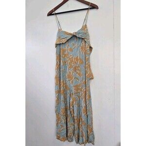 Lush Jumpsuit Womens S Blue Floral Boho Cottagecore Festival Flowers Romper